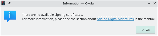 There are no available signing certificates